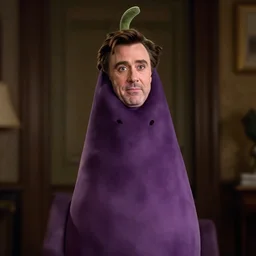 jim carrey in a eggplant costume, trending on artstation