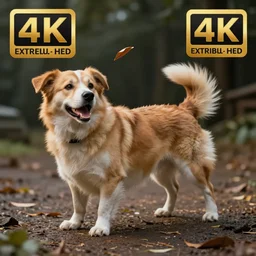 funny dog tries to catch its own tail. realistic, refined, detailed, cinematic lighting, unreal engine, 8 k, hd extremely detailed. 4 k. award winning. ultra realistic photo.