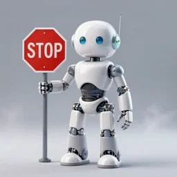a robot made of stop signs, blender render, photograph, mist, 8 k,