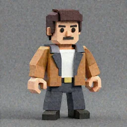 low poly john travolta in goldeneye 64