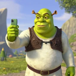 shrek take a selfie