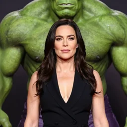 A full portrait photo of real-life women hulk, f/22, 35mm, 2700K, lighting, perfect faces, award winning photography.