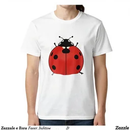 t - shirt design of a ladybug, trending on zazzle