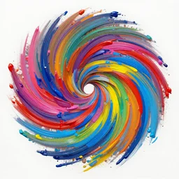 twisted colored paint