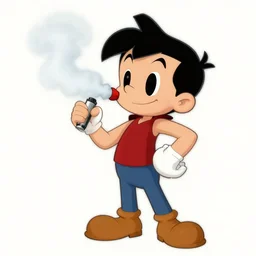 vape ape, hanna - barbara cartoon concept art, by alex toth and don bluth