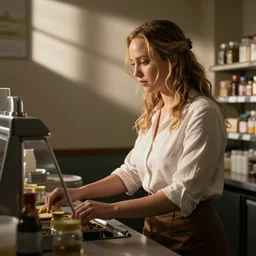 jennifer lawrence working the deli counter