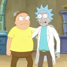 rick morty meet angry fat chuck in another dimension