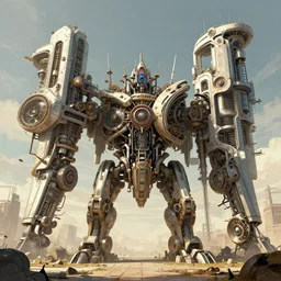 huge mechanical arhitectures in the artstyle of bakaarts