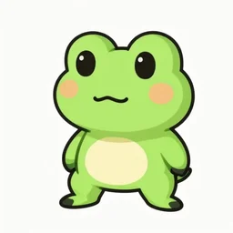 Frog Chibi emote, sticker