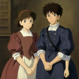 frances parthenope verney ( standing ) painted with her sister, florence, c. 1 8 3 6 by william white. finely detailed perfect art, gapmoe yandere grimdark, trending on pixiv fanbox, painted by greg rutkowski makoto shinkai takashi takeuchi studio ghibli
