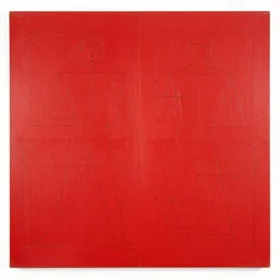 yves klein anthropometries in red