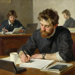 igachad studying for exam, relaxed and chill atmosphere, high definition, highly detailed painting by gaston bussiere, j. c. leyendecker, craig mullins