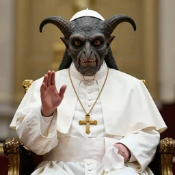 a photo of golem as the new pope.