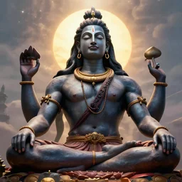 epic professional digital art of Shiva the Adiyogi, best on artstation, cgsociety, wlop, Behance, pixiv, astonishing, impressive, outstanding, epic, cinematic, stunning, gorgeous, much detail, much wow, masterpiece.