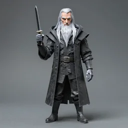 cyberpunk gandalf, paper - mache