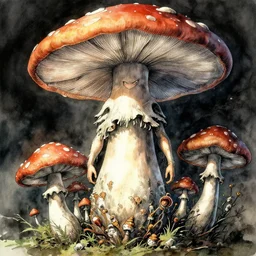 humanoid mushroom wizard, watercolor, dramatic lighting, cinematic, establishing shot, extremely high detail, foto realistic, cinematic lighting, pen and ink, intricate line drawings, by Yoshitaka Amano, Ruan Jia, Kentaro Miura, Artgerm, post processed, concept art, artstation, matte painting, style by eddie mendoza, raphael lacoste, alex ross