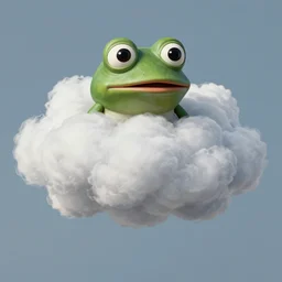 cloud - man but pepe the frog, by rene magritte, centered, detailed painting, hd, hq, high resolution, high detail, 4 k, 8 k