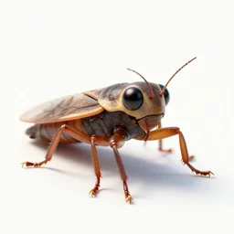 A beautiful concept art of standing anthropomorphic biped flea on white background, unreal engine, by james gurney, inspired by Abe's Odyssey