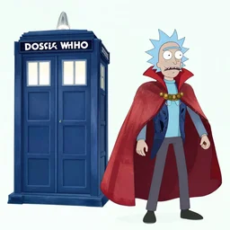 doctor who, rick and morty, doctor strange crossover