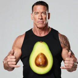 photo of john cena as an avocado