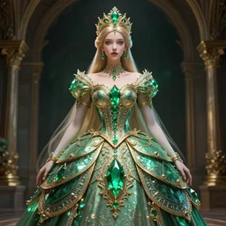 princess of emerald, majestic, ornate, 8 k, intricate, detailed, accent lighting, dramatic light, octane render