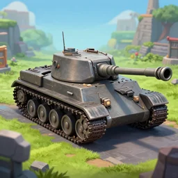 challenger british war tank at the clash royale arena