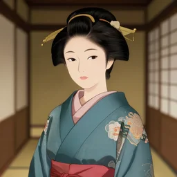 Better call saul as a beautiful Japanese woman in traditional Japanese artunnel Japanese art however better call saul call saul is advertising his better call saul Billboard