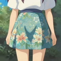 beautiful short skirt, design, animation, by makoto shinkai