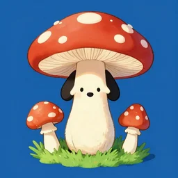 mushroom dog artwork symmetrical by naoto hattori