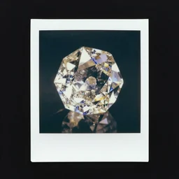 polaroid glass crystal in sunlight futurism