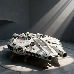 millennium falcon designed by frank lloyd wright, modernist, concept art