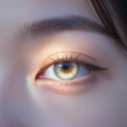 dreamy eyes, glowing