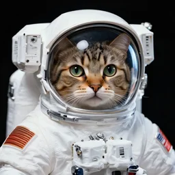 cosmonaut cat, hd 4k digital art by Duane Hanson