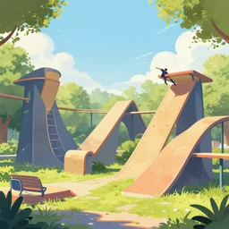 A beautiful artwork illustration, a parkour course across dimensions, featured on artstation, wide angle, vertical orientation