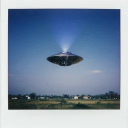 Blue light in the sky, flying over rural Vietnam, UFO, orb, blue orb, night, 1969, Polaroid