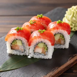 a tomato sushi