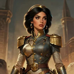 portrait of princess jasmine, epic, tragic, military art, fantasy, dieselpunk, hd shot, digital portrait, beautiful, artstation, comic style, by artgerm and neoartcore