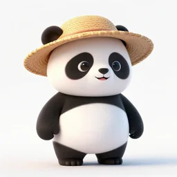 award - winning detailed concept art of a cute iconic anthropomorphic panda character wearing a staw hat. art by wlop on bcy. net, realistic. detailed feathers, art by cheng yi. artstationhd, artgerm, 3 dcg, pixar zootopia. 3 d rendering, high quality model sheet, disney. model sheet detailed