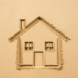 house made of sand