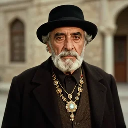 environmental portrait an old jewel thief, in the film Topkapi (1964)