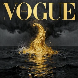 3 d, rain, liquid gold ocean storm, black water, vogue cover style, poster art, high detail, intricate oil painting, multiple exposure, heaven mood, hyperrealism, 3 d, by tooth wu and wlop and beeple and greg rutkowski