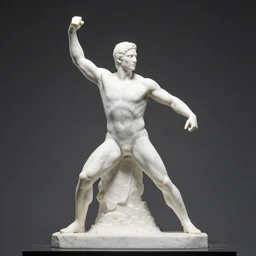 a high quality marble sculpture of the cast performing the new broadway production star trek the musical.