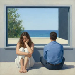 summertime sadness by atey ghailan and edward hopper