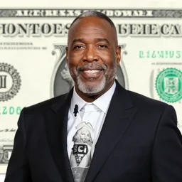 Steve harvey as George Washington on the 1 dollar bill