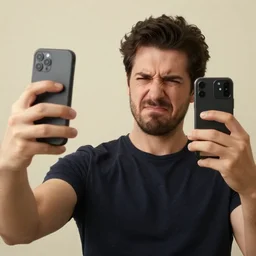 ugly man accidently takes a selfie