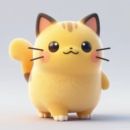 Pusheen the cat as a pokemon cute, 3d render, octane render