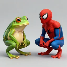 two frogs debate about who would be the best spider - man