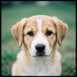 portrait of a puppy. kodak kodachrome film, f _ 8, 1 _ 6 0, iso 1 0