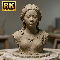 terrible clay sculpture, professional lighting, 4 k, detailed