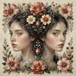 symmetry portrait of floral borderlands 3 psycho intricate elegant highly detailed digital painting arts